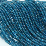 Natural Apatite Faceted Rondelle Beads 4.8mm - 3mm Thickness
