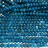 Natural Apatite Faceted Rondelle Beads 4.8mm - 3mm Thickness