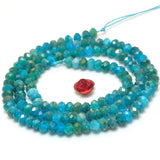 Natural Apatite Faceted Rondelle Beads Gemstones for DIY Jewelry Making