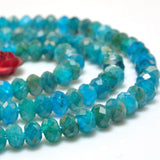 Natural Apatite Faceted Rondelle Beads Gemstones for DIY Jewelry Making
