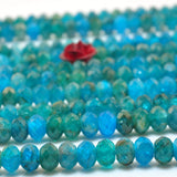 Natural Apatite Faceted Rondelle Beads Gemstones for DIY Jewelry Making
