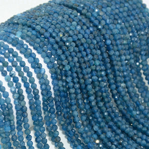 Natural Apatite Faceted Round Beads 3mm,4mm, Old Mine Material