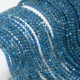 Natural Apatite Faceted Round Beads 3mm,4mm, Old Mine Material