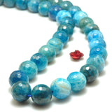 Apatite Faceted Round Beads Gemstone for Jewelry Making