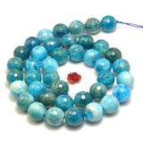 Apatite Faceted Round Beads Gemstone for Jewelry Making