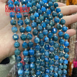 Apatite Faceted Stone Beads 8mm DIY Jewelry Making