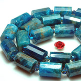 Natural Apatite Faceted Tube Loose Beads Gemstone Semi Precious Stones