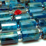 Natural Apatite Faceted Tube Loose Beads Gemstone Semi Precious Stones