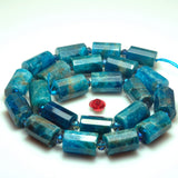 Natural Apatite Faceted Tube Loose Beads Gemstone Semi Precious Stones