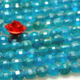 Natural Apatite Micro Faceted Coin Beads Gemstone Bracelet Necklace