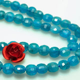 Natural Apatite Micro Faceted Coin Beads Gemstone Bracelet Necklace