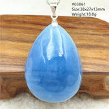 Aquamarine Clear Beads Pendant Necklace Jewelry