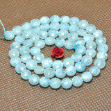 Natural Aquamarine Faceted Coin Loose Beads Semi Precious Stone