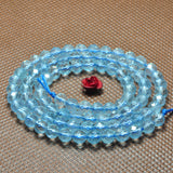 Natural Aquamarine Round Loose Beads Gemstone Bracelet Necklace DIY