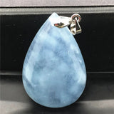 Natural Aquamarine Necklace Pendant Crystal Beauty Gemstone Silver Jewelry