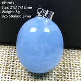 Natural Aquamarine Necklace Pendant for Women Men Luck Gift Crystal Beads
