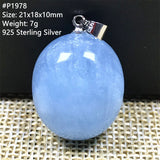 Natural Aquamarine Necklace Pendant for Women Men Luck Gift Crystal Beads