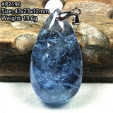 Natural Aquamarine Necklace Pendant for Women Men Luck Gift Crystal Beads