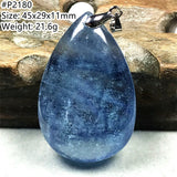 Natural Aquamarine Necklace Pendant for Women Men Luck Gift Crystal Beads