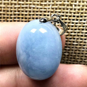 Aquamarine Necklace Pendant Jewelry Silver AAAAA Gemstone