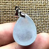 Natural Aquamarine Pendant Clear Crystal Silver 20x15x10mm Water Drop Stone