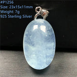 Aquamarine Pendant 925 Silver Water Drop Gemstone Jewelry