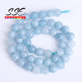 Natural Aquamarine Quartz Stone Beads 4-12mm