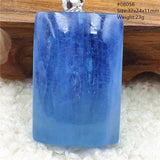 Natural Aquamarine Rectangle Pendant Necklace Bead Women Men AAAAA
