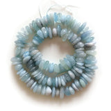 Natural Aquamarines Beads Rondelle Heishi Spacer DIY Loose Beads