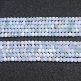 Aquamarine Beads Rondelle Faceted Spacer DIY Loose Beads 15''