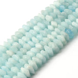 Aquamarines Mineral Bead 6x11mm Irregular Rondelle Stone Beads 7.5''