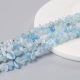 Natural Aquamarines Quartz Beads Chips Flat Gravel Loose Spacer Beads 3-5mm