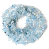 Natural Aquamarines Quartz Beads Chips Flat Gravel Loose Spacer Beads 3-5mm