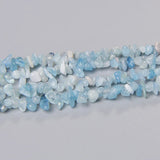 Natural Aquamarines Quartz Beads Chips Flat Gravel Loose Spacer Beads 3-5mm