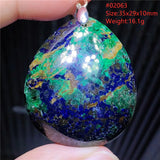 Azulite Green Malachite Lapis Lazuli Pendant Crystal Necklace