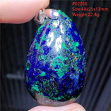 Azulite Green Malachite Lapis Lazuli Pendant Crystal Necklace