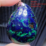 Azulite Green Malachite Lapis Lazuli Pendant Crystal Necklace