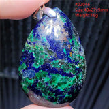 Azulite Green Malachite Lapis Lazuli Pendant Crystal Necklace
