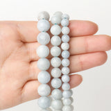 Celestine Gemstone Beads Round Spacer DIY Jewelry Making 6 8 10mm