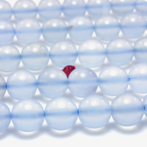 Smooth Natural Chalcedony Agate Round Loose Beads for Jewelry Making
