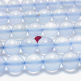 Smooth Natural Chalcedony Agate Round Loose Beads for Jewelry Making