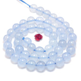 Smooth Natural Chalcedony Agate Round Loose Beads for Jewelry Making