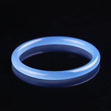Chalcedony Agate Hand Carved Bracelet - Women's Round