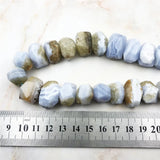 Natural Chalcedony Stone Bead Top Irregular Shape Faceted Stone Rondelle Nugget