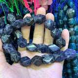 Faceted Cordierite Stone Beads 15'' for DIY Jewelry Making