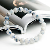 Dumortierite Quartz Bracelet Rutilated Women Clear Beads 7mm 8mm 9mm