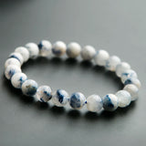 Dumortierite Quartz Bracelet Rutilated Women Clear Beads 7mm 8mm 9mm