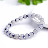 Natural Dumortierite Rutilated Quartz Bracelet 7mm 8mm 9mm Crystal Beads