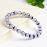 Natural Dumortierite Rutilated Quartz Bracelet 7mm 8mm 9mm Crystal Beads