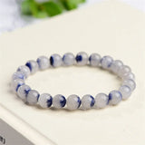Natural Dumortierite Rutilated Quartz Bracelet 7mm 8mm 9mm Crystal Beads